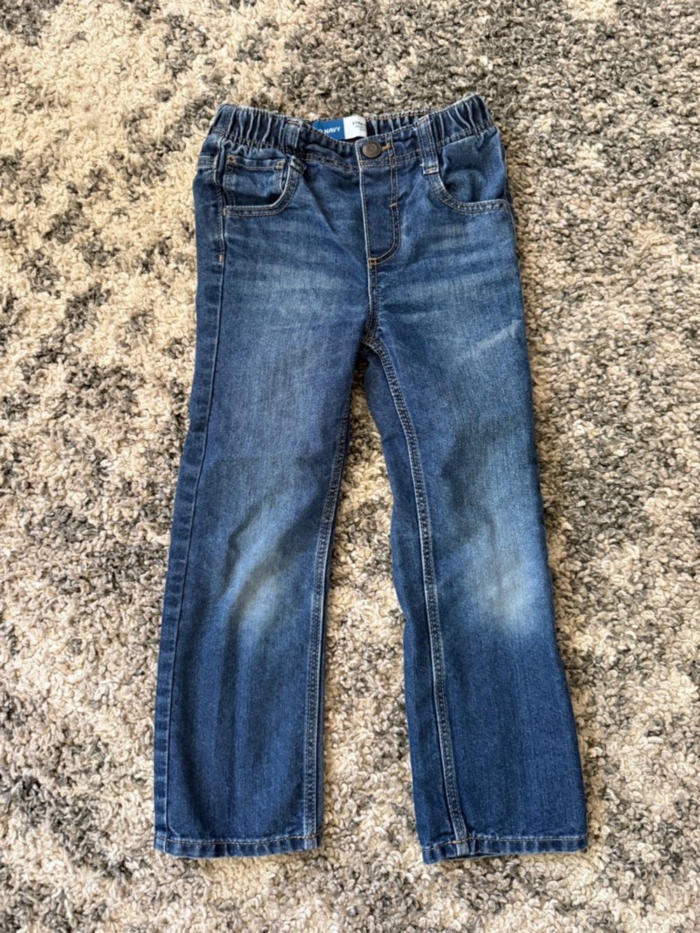 Old Navy Boys Dark Blue Elastic Waist Jeans